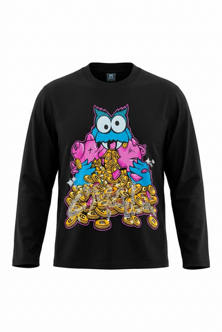 BLACK OVERSIZED LONG SLEEVE CM4L T