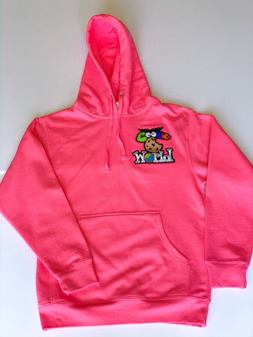 Magenta Cookie World Heart Patch Hoodie